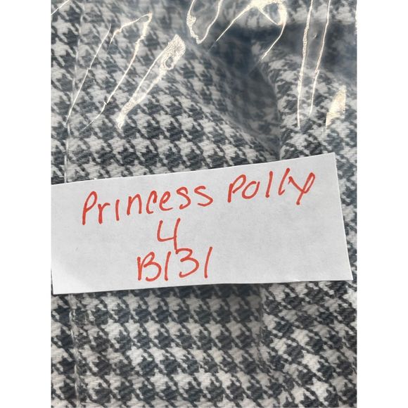 Princess Polly Jacket Cropped Women Size 4 Black White Houndstooth Cut Off Style - Picture 12 of 12